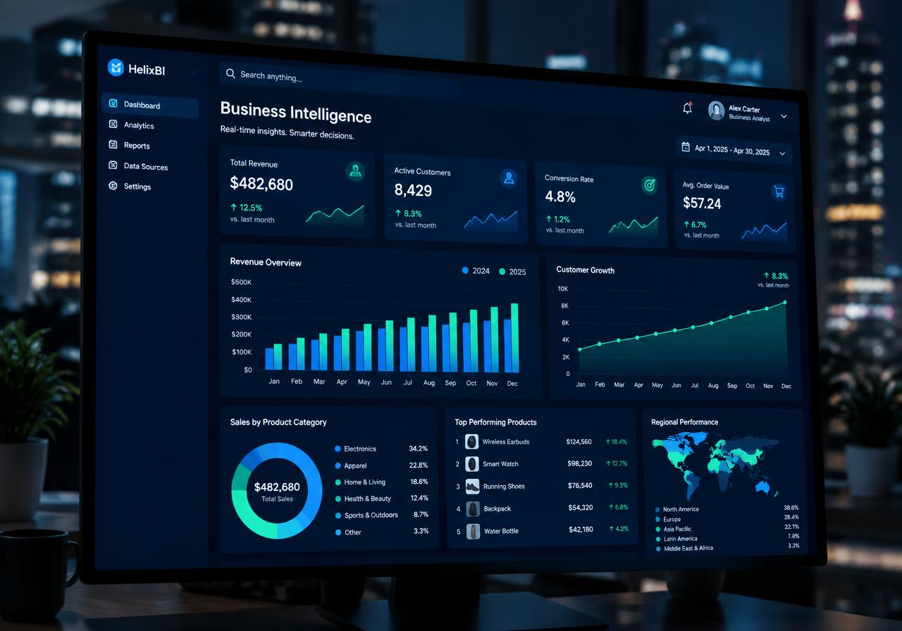 A business intelligence dashboard built from public data